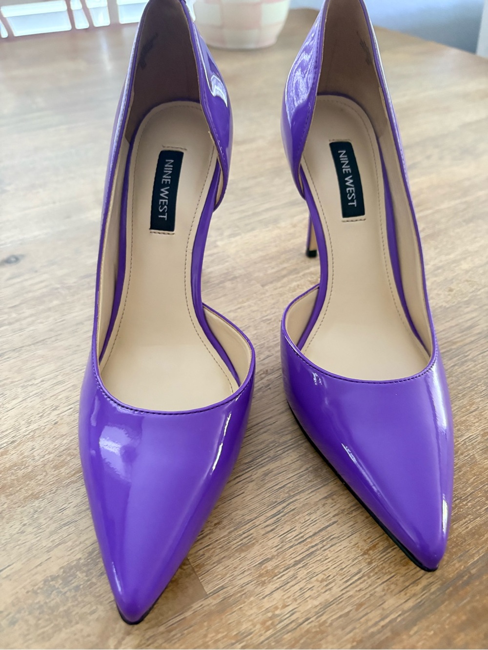 Nine West Purple Patent Pointed D'Orsay Pumps